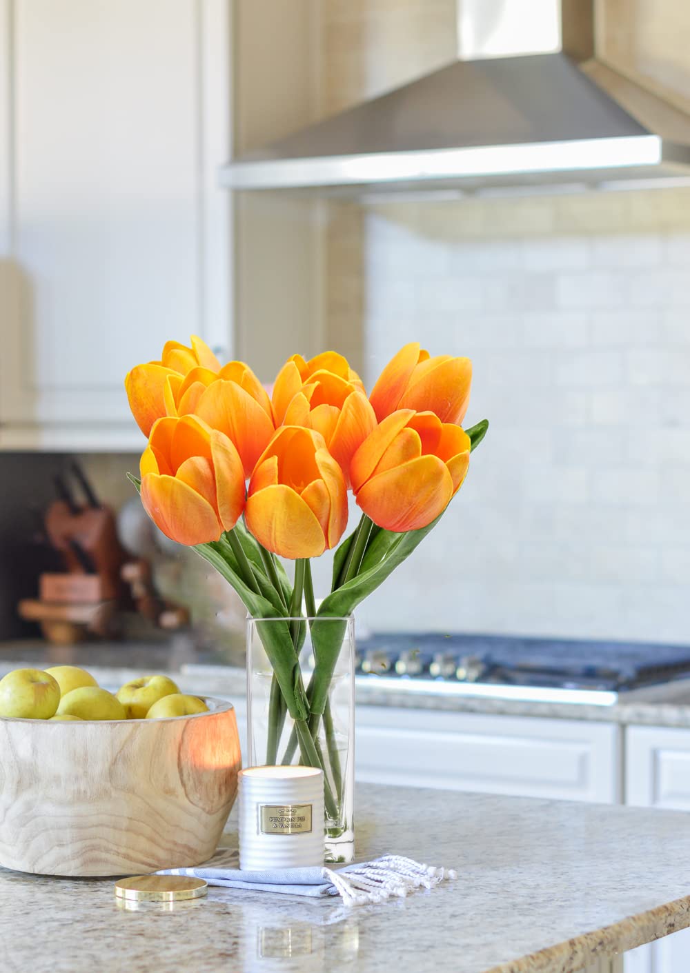 Amazon.com: Briful Fake Flowers Artificial Tulip Flower Orange in